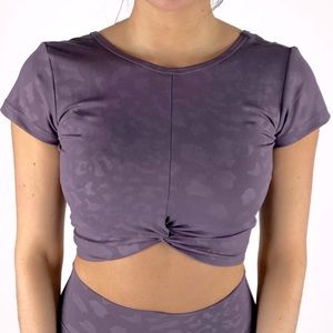 Purple workout crop top